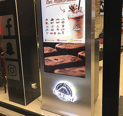 Totem interieur avec ecran